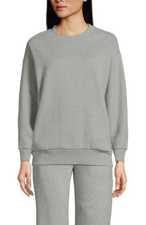 Lands End Serious Sweats Relaxed Long Sleeve Crew Neck Sweatshirt in Gray Heather at Nordstrom, Size X-Large