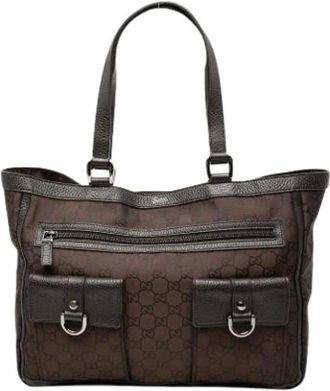 Gucci Pre-owned Tote Bags, female, Brown, Size: ONE SIZE Pre-owned Abbey D-Ring Tote Bag