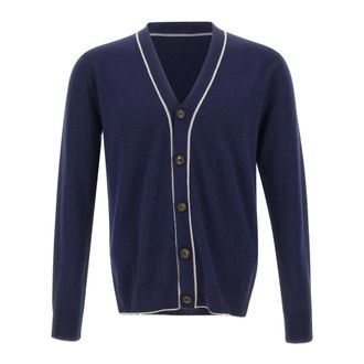 Eleventy Truien & Vesten, Heren, Blauw, L, Wol, Cardigan van wol en kasjmier