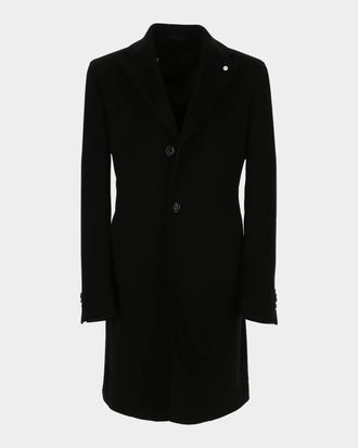 Neiman Marcus Men & apos;s Cashmere Single-Breasted Topcoat