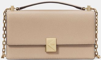 Kate Spade New York Womens Deco Mini Crossbody Bag in Grey | Pebble Leather