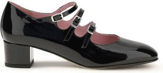 Carel Calf Leather Bos Taurus Mid Heel Womens Pumps