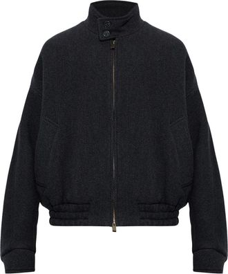 Darkpark Darkpark, Jassen, Heren, Grijs, L, Wol, Wool Bomber Jacket