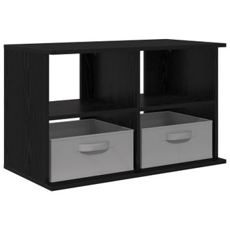 vidaXL Soporte Para Tv Con Caj&oacute;n Roble Negro 79 X 40 X 48 Cm Vidaxl