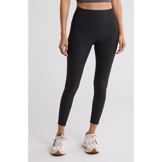 Zella Perform High Waist Rib 7/8 Leggings in Black at Nordstrom Rack, Size X-Small