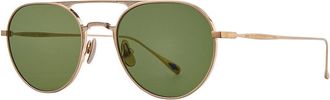 Garrett Leight BENNY J SUN BRAG/SFPGN Mens Sunglasses Gold Size 51
