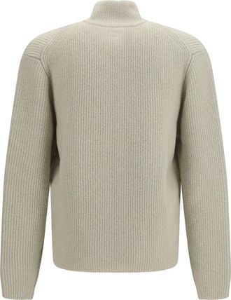 C.P. Company Felted Boucl&eacute; Merino Wool Cardigan - Gray