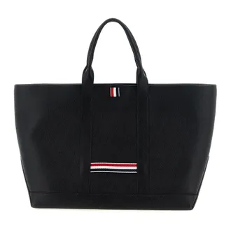 Thom Browne Tote Bags, female, Black, Size: ONE SIZE Medium Tool Tote