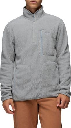 Prana Tuff Fluff Fleece Half Zip Pullover in Quarry at Nordstrom, Size Xx-Large