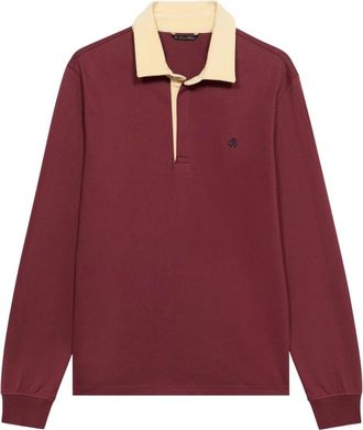 Brooks Brothers Polo met corduroy kraag - Heren - Polos - Rood - S - Katoen - Tops