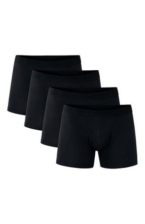 Pact Everyday Boxer Brief 4-Pack Made With Organic Cotton in Black at Nordstrom, Size Xx-Large