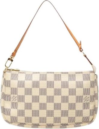 Louis Vuitton Pre-owned Pochette Accessoires - Dames - Vintage Schoudertas - Wit - ONE Size - Leer - Vintage