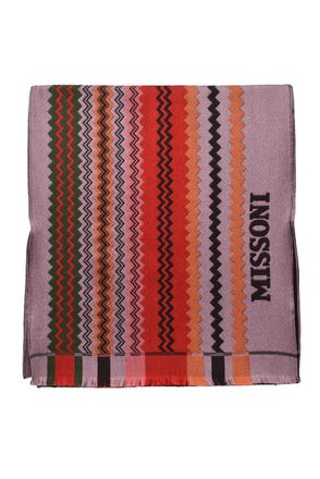 Missoni Red Green Wool Scarf