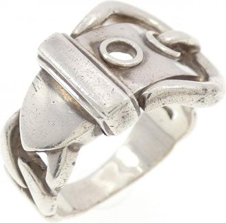 Herm&egrave;s Silver 925 Band Ring (Pre-Owned)