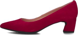 Unisa Schoenen, Dames, Rood, 37 1/2 EU, Su&egrave;de, Rode Su&egrave;de Hakken Pumps
