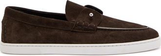 Christian Louboutin Chambeliboat Suede Loafers - Brown - 42 (IT42 / UK8)