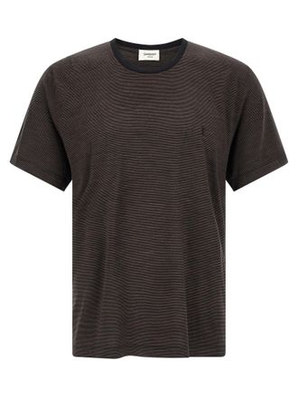 Saint Laurent Brown Wool Mens T-Shirt