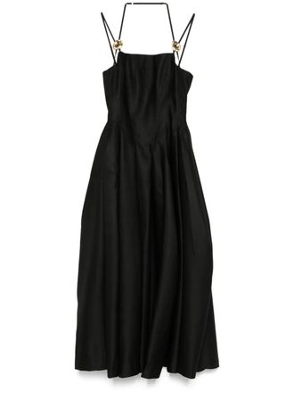 Stine Goya satin tailored midi dress - Black