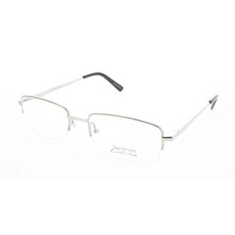 Signature Unisex Silver Tone Rectangular Eyeglass Frames 1129Silver54