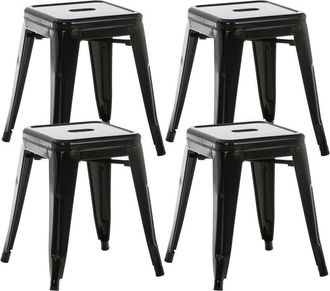 Clp Set 4 Panchetti Impilabili Armin In Metallo nero