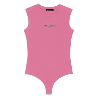 Freddy Body senza maniche in jersey stretch con logo strass
