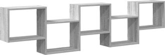 vidaXL Estante cubo de pared 5 compartimentos madera gris Sonoma vidaXL