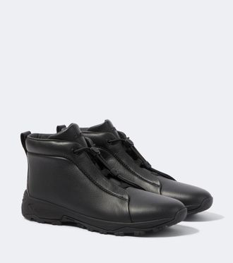 Ermenegildo Zegna Zapatillas altas Triple Stitch de piel