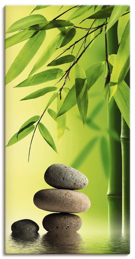 Artland Wanddeko Leinwand Bilder Wandbild 30x60 cm Zen Asien Asiatisch  Wellness Spa Bambus Natur Steine Bltter T9PN ab 42,99  - auf Stylight