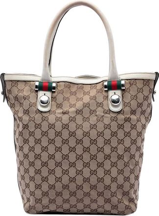 Gucci Pre-owned Gucci GG Canvas Web Match Ball Tote Ladies CWBPP6BN4VYL43J5