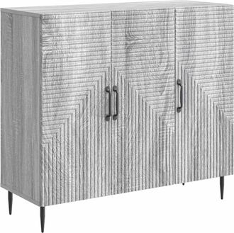 vidaXL Aparador Gris Sonoma 89 X 34,5 X 80 Cm Madera De Ingenier&iacute;a Vidaxl