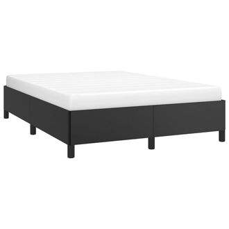 vidaXL Estructura De Cama Sin Colch&oacute;n Cuero Sint&eacute;tico Negro 140x190 Cm Vidaxl