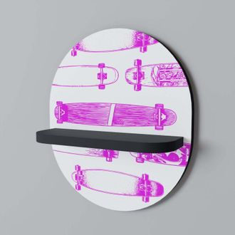 OEM Skateboard Sketch Estante Ovalado Negro