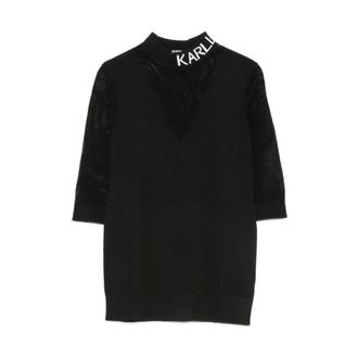 Karl Lagerfeld Dames, Truien, Zwart, Maat: XS