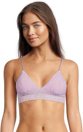 Hanky Panky Signature Lace Padded Triangle Bralette Womens Bra Lavender Fields : XXS, Lace/Nylon/Spandex