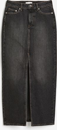 H&M Maxijupe aus Denim - Schwarz