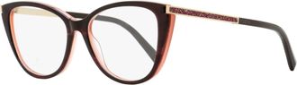 Swarovski Womens Butterfly Eyeglasses SK5414 069 Dark Brown/Rose 53mm