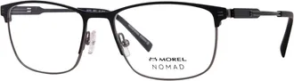 MOREL Mens 40144N Rectangle Eyeglasses In Matte Black