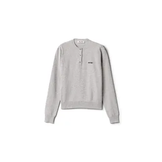 Miu Miu Cashmere Sweater, Woman, Steel Gray, Size 40