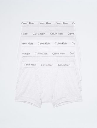 Calvin Klein Mens Cotton Classics 5-Pack Trunk - White - 2XL