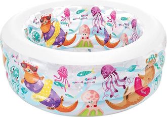 Trade Shop Trade Shop - Piscina Baby Aquarium Gonfiabile Multicolore 152 X 56cm Per Bambini Estate 58480