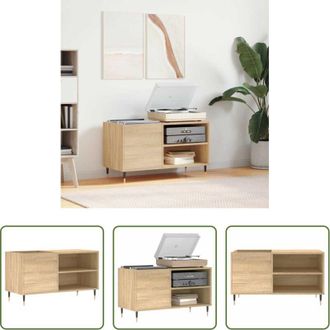 vidaXL vidaXL Mobile per giradischi - Mobile Porta Dischi Rovere Sonoma 85x38x48 cm Legno Multistrato