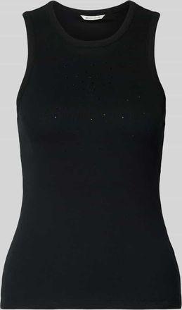 Tom Tailor Denim Slim Fit Tank Top aus Baumwoll-Mix in Black, Gr&ouml;&szlig;e XL