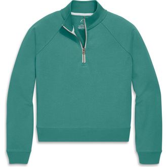 primary Womens Fit Half-Zip Sweatshirt in Sunwashed Teal at Nordstrom, Size Xx-Large