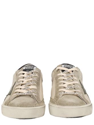 Golden Goose Vintage Off-White Distressed Leather Sneakers