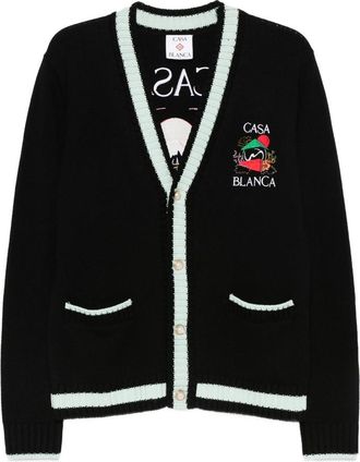 Casablanca Embroidered Panel Cardigan