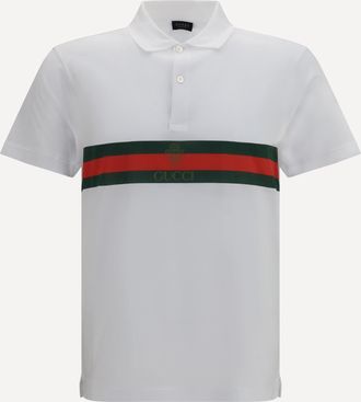Gucci Cotton jersey Polo Shirt with Web Male L