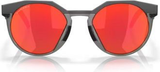Oakley Carbon Black Hstn Geometric Round Sunglasses