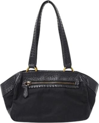 Prada Pre-owned Vintage Nylon Shoulder Bag - Dames - Vintage Schoudertas - Zwart - ONE Size - Nylon - Vintage