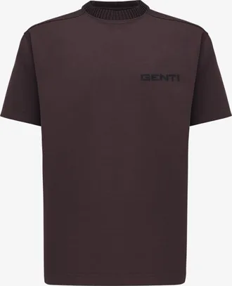 Genti Embroidered Logo T-shirt | Bordeaux