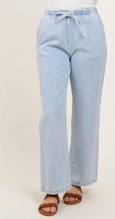 Wishlist Brynn Drawstring Denim Pants In Light Blue
